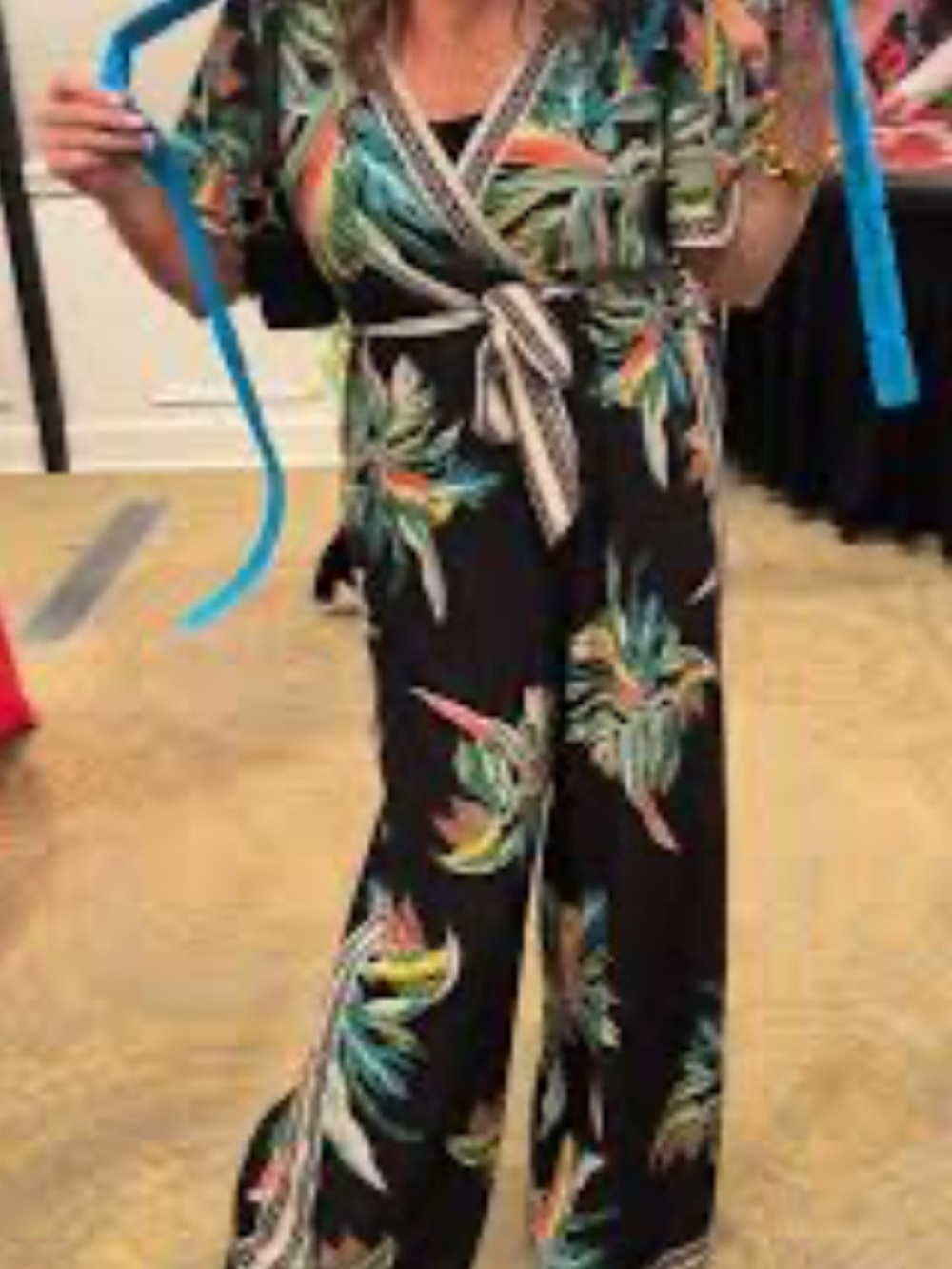Flying Tomato Tropical Print Jumpsuit